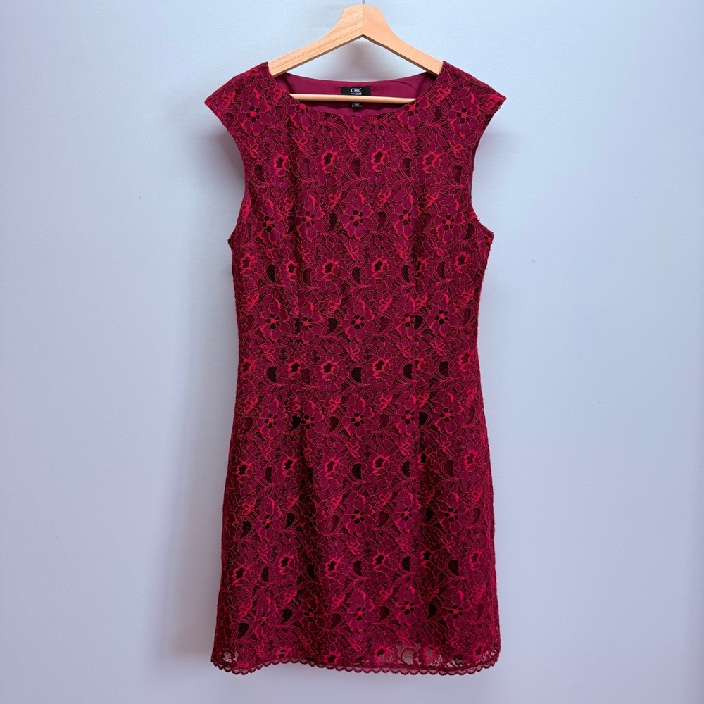 Dress Magenta-red Lace